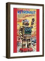 Swivel-O-Matic Astronaut-null-Framed Art Print