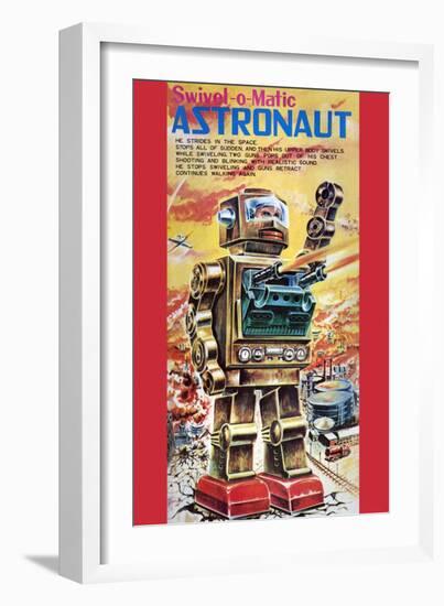 Swivel-O-Matic Astronaut-null-Framed Art Print