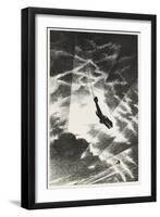 Swooping down on a Taube, 1917 (Litho)-Christopher Richard Wynne Nevinson-Framed Giclee Print