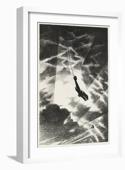 Swooping down on a Taube, 1917 (Litho)-Christopher Richard Wynne Nevinson-Framed Giclee Print