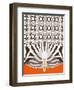 Swooping Puma on Orange-Belen Mena-Framed Giclee Print