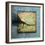 Sword Fish Map-Tina Carlson-Framed Art Print