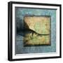 Sword Fish Map-Tina Carlson-Framed Art Print