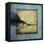 Sword Fish Map-Tina Carlson-Framed Stretched Canvas