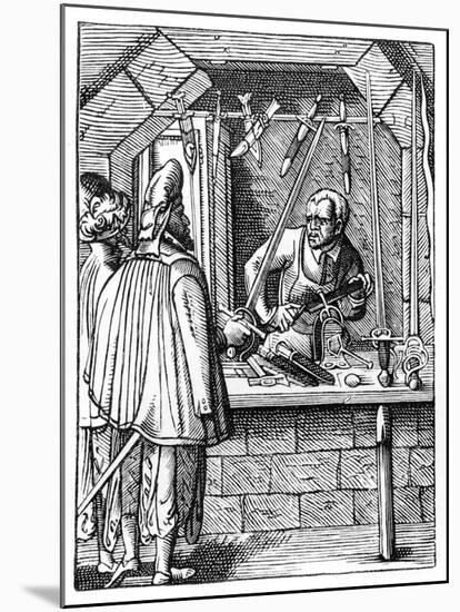 Sword Maker, C1559-1591-Jost Amman-Mounted Giclee Print