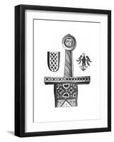 Sword of Charlemagne, C8th Century-null-Framed Giclee Print