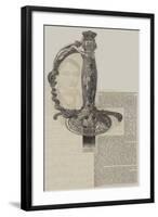 Sword of Honour Presented to the Duke of Magenta by the Inhabitants of Autun-null-Framed Giclee Print