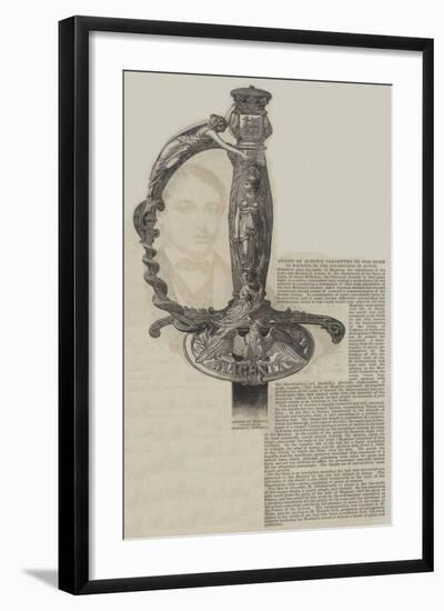 Sword of Honour Presented to the Duke of Magenta by the Inhabitants of Autun-null-Framed Giclee Print