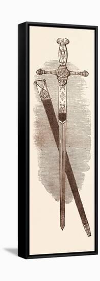 Sword of the Emperor Napoleon, at Windsor Castle, UK-null-Framed Stretched Canvas