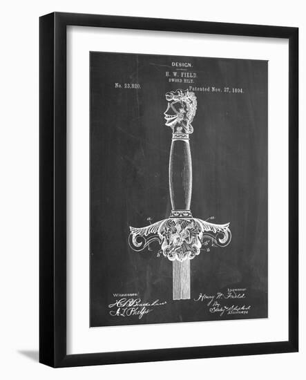 Sword Patent Hilt Patent-null-Framed Art Print