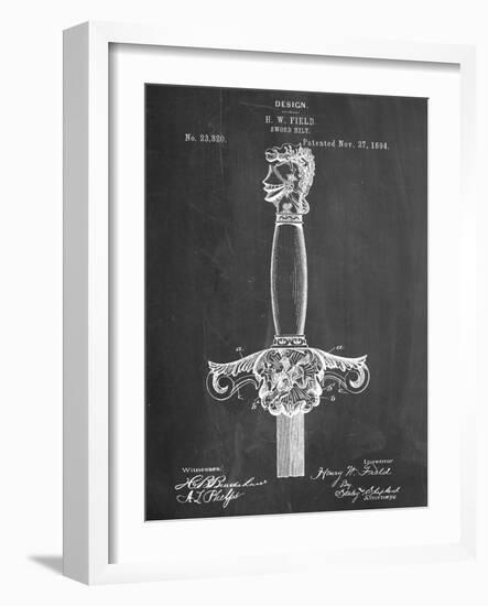 Sword Patent Hilt Patent-null-Framed Art Print