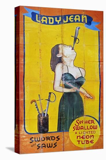 Sword Swallower, C1955-null-Stretched Canvas