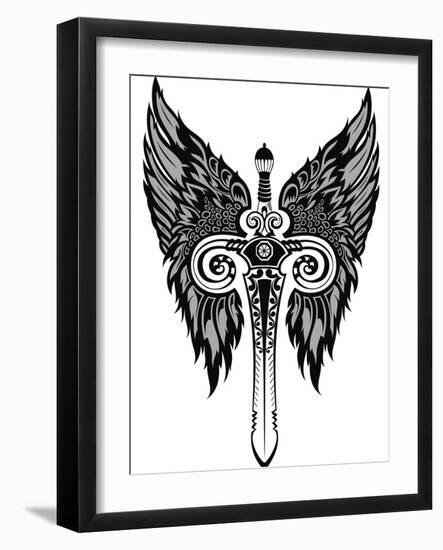 Sword-worksart-Framed Art Print