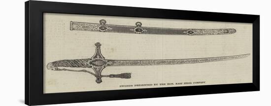 Swords Presented by the Honourable East India Company-null-Framed Giclee Print