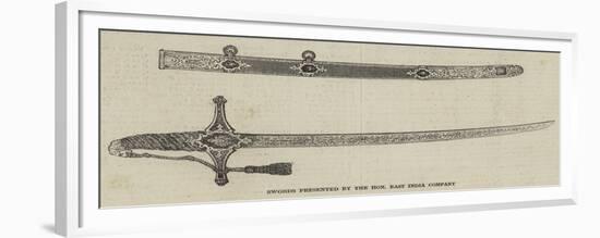 Swords Presented by the Honourable East India Company-null-Framed Giclee Print