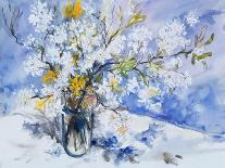 Wild Fruits and Forsythia Blossoms in Glass Vase, 2000-Sybille Fischer-Bradford-Laminated Giclee Print