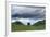 Sycamore Gap on Hadrian's Wall, Storm Sky, from A6318 Between Housesteads Fort and Greenhead,…-null-Framed Photographic Print