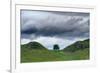 Sycamore Gap on Hadrian's Wall, Storm Sky, from A6318 Between Housesteads Fort and Greenhead,…-null-Framed Photographic Print