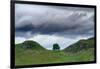 Sycamore Gap on Hadrian's Wall, Storm Sky, from A6318 Between Housesteads Fort and Greenhead,…-null-Framed Photographic Print