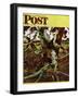"Sycamore Tree and Hunter," Saturday Evening Post Cover, October 16, 1943-Andrew Wyeth-Framed Premium Giclee Print