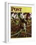 "Sycamore Tree and Hunter," Saturday Evening Post Cover, October 16, 1943-Andrew Wyeth-Framed Premium Giclee Print