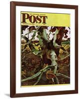 "Sycamore Tree and Hunter," Saturday Evening Post Cover, October 16, 1943-Andrew Wyeth-Framed Giclee Print