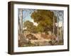 Sycamores and Oaks-William Wendt-Framed Art Print