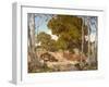 Sycamores and Oaks-William Wendt-Framed Art Print