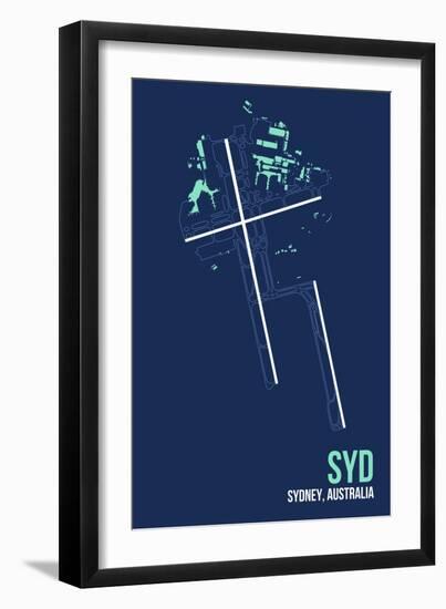 SYD Airport Layout-08 Left-Framed Giclee Print