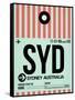 SYD Sydney Luggage Tag 1-NaxArt-Framed Stretched Canvas