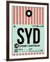 SYD Sydney Luggage Tag 1-NaxArt-Framed Art Print