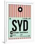 SYD Sydney Luggage Tag 1-NaxArt-Framed Art Print