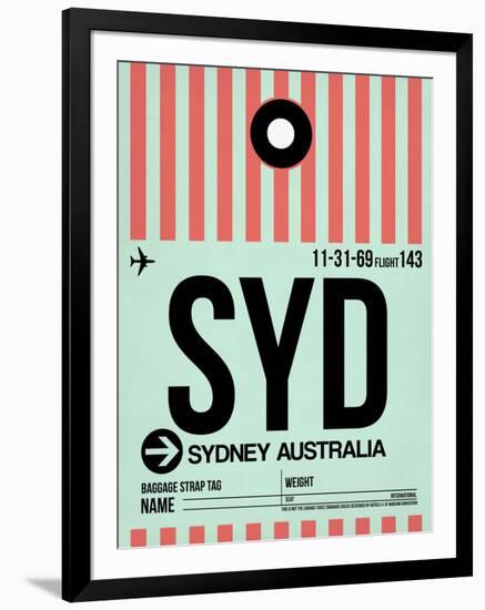 SYD Sydney Luggage Tag 1-NaxArt-Framed Art Print