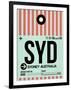 SYD Sydney Luggage Tag 1-NaxArt-Framed Art Print