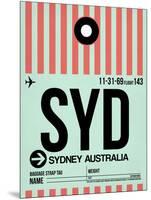 SYD Sydney Luggage Tag 1-NaxArt-Mounted Art Print