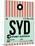 SYD Sydney Luggage Tag 1-NaxArt-Mounted Art Print