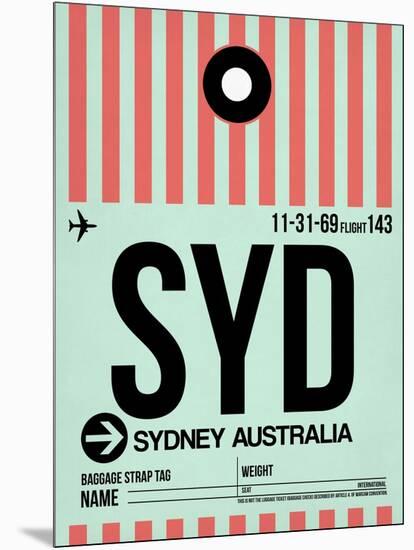 SYD Sydney Luggage Tag 1-NaxArt-Mounted Art Print