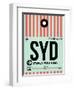 SYD Sydney Luggage Tag 1-NaxArt-Framed Art Print