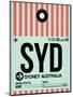 SYD Sydney Luggage Tag 1-NaxArt-Mounted Art Print