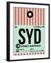 SYD Sydney Luggage Tag 1-NaxArt-Framed Art Print