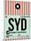 SYD Sydney Luggage Tag 1-NaxArt-Mounted Art Print