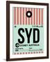 SYD Sydney Luggage Tag 1-NaxArt-Framed Art Print