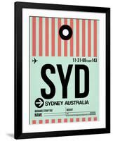 SYD Sydney Luggage Tag 1-NaxArt-Framed Art Print