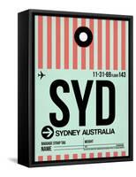 SYD Sydney Luggage Tag 1-NaxArt-Framed Stretched Canvas
