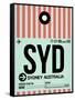 SYD Sydney Luggage Tag 1-NaxArt-Framed Stretched Canvas