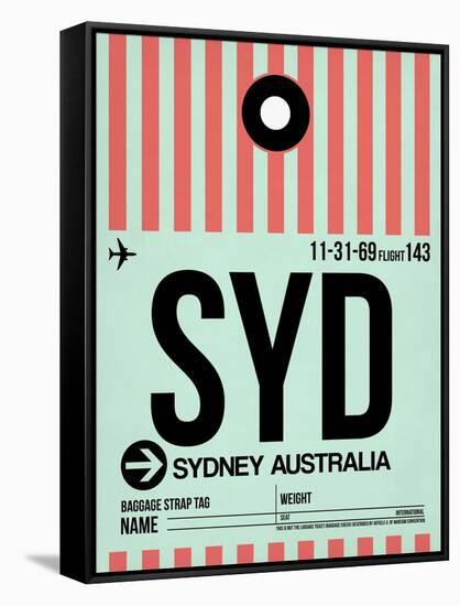 SYD Sydney Luggage Tag 1-NaxArt-Framed Stretched Canvas