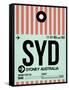 SYD Sydney Luggage Tag 1-NaxArt-Framed Stretched Canvas