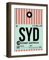 SYD Sydney Luggage Tag 1-NaxArt-Framed Art Print