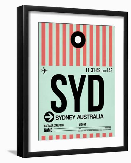 SYD Sydney Luggage Tag 1-NaxArt-Framed Art Print