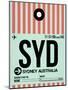 SYD Sydney Luggage Tag 1-NaxArt-Mounted Art Print